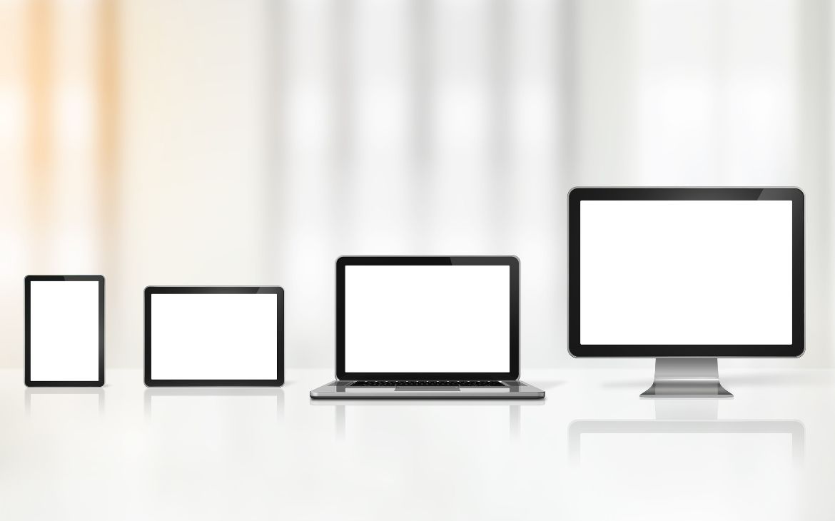 Laptop Screen Sizes concept